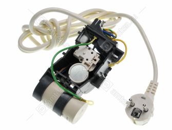 Клеммный узел в сборе (пусковое реле, РКТ, конденсатор, шнур) холодильника Атлант