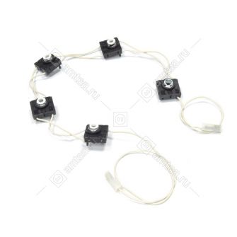 Кнопки эл.поджига в сборе (гирлянда) плиты Gefest