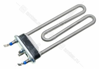 ТЭН (нагреватель) L=180 мм, 1650W, прямой с отверстием стиральной машины Whirlpool (ORIGINAL)