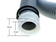 Шланг пылесоса 1.8 м универсальный серый с фитингами