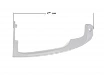 Ручка двери верхняя (белая) холодильника Бирюса
