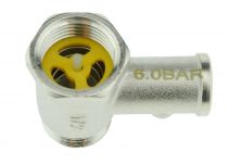 Предохранительный (обратный) клапан без рычажка водонагревателя 1/2'' 6 бар ИТА