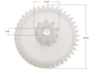 Шестерня (средняя) мясорубки Zelmer, Philips, Bosch