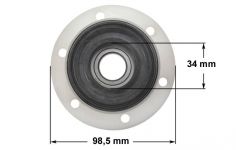 Суппорт (опора барабана) в сборе стиральной машины Indesit