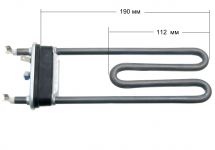 ТЭН (нагреватель) L=190 мм, 1850W, прямой без отверстия стиральной машины Candy (аналог 722)